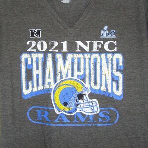 Fanatics Los Angeles Rams 2021 NFC Champions Classic Play Womens V-Neck Tee 1X